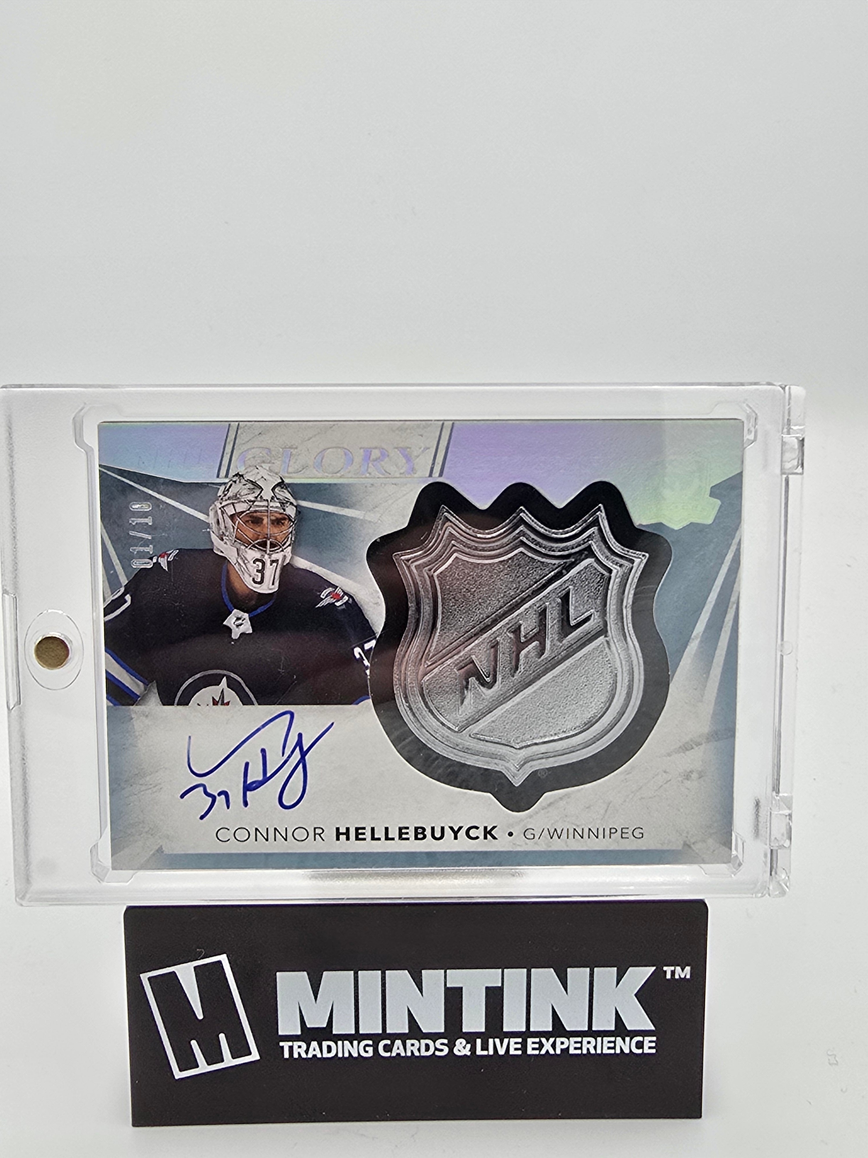 2021-22 UD The Cup Connor Hellebuyck NHL Shield Glory Autograph  01/10 #G-CH 