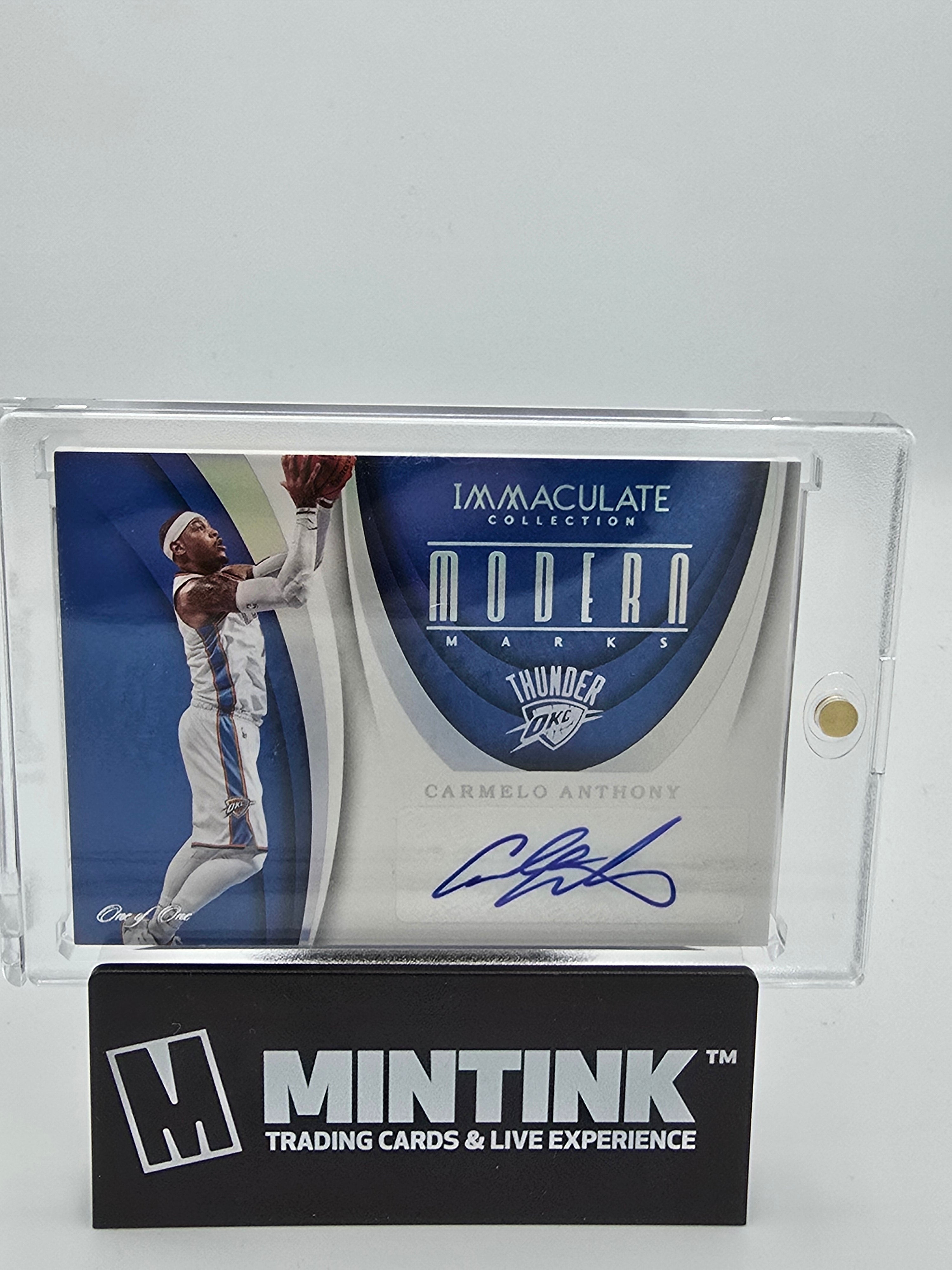 2017-18 Panini Immaculate Basketball Carmelo Anthony Modern Marks Auto 1/1 #MK-CAN 