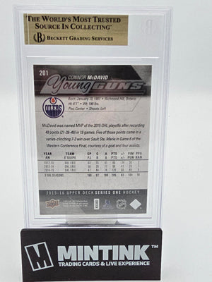 2015-16 Upper Deck Series One Hockey Connor McDavid Young Guns BGS 9.5 