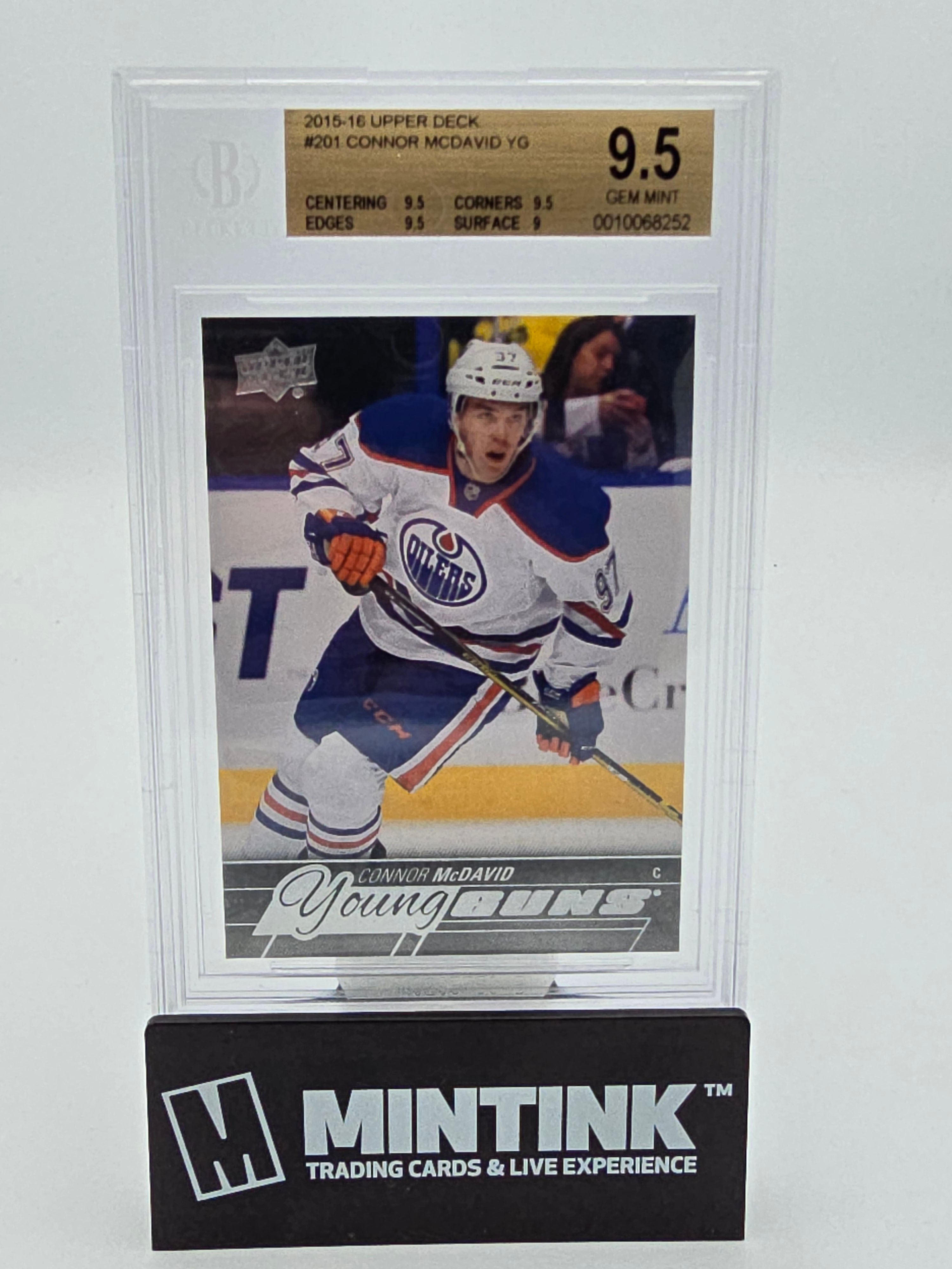 2015-16 Upper Deck Series One Hockey Connor McDavid Young Guns BGS 9.5 