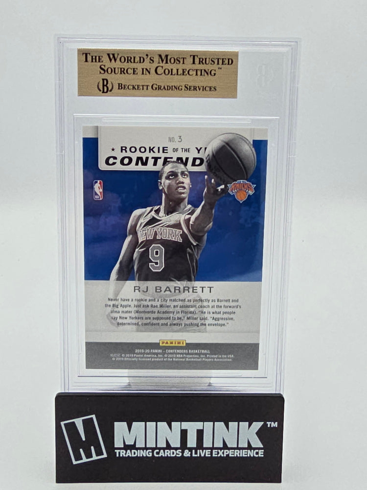 2019-20 Panini Contenders Rookie of the Year Cracked Ice RJ Barrett BGS 9.5 /25 