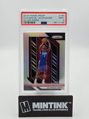 2018 Panini Prizm Basketball S. Gilgeous-Alexander RC Silver Prizm PSA 9 #184 