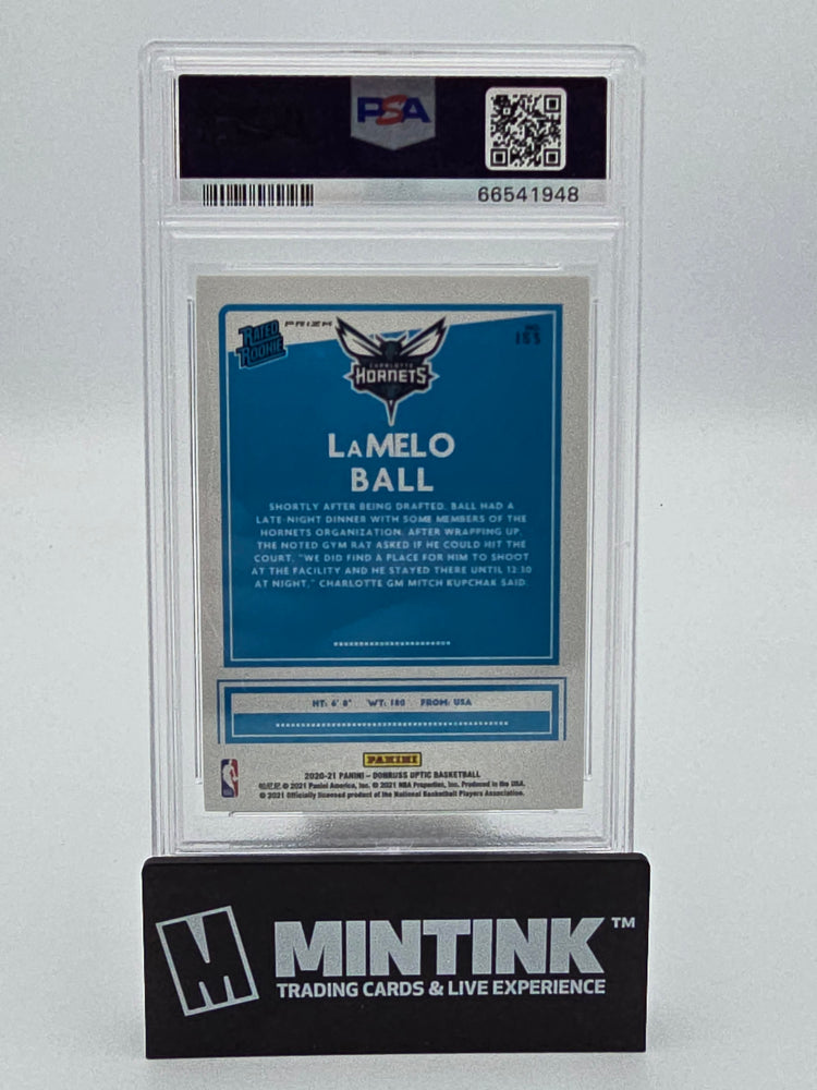 2020 Panini Donruss Optic Lamelo Ball Rated Rookie Blue Velocity PSA 10 