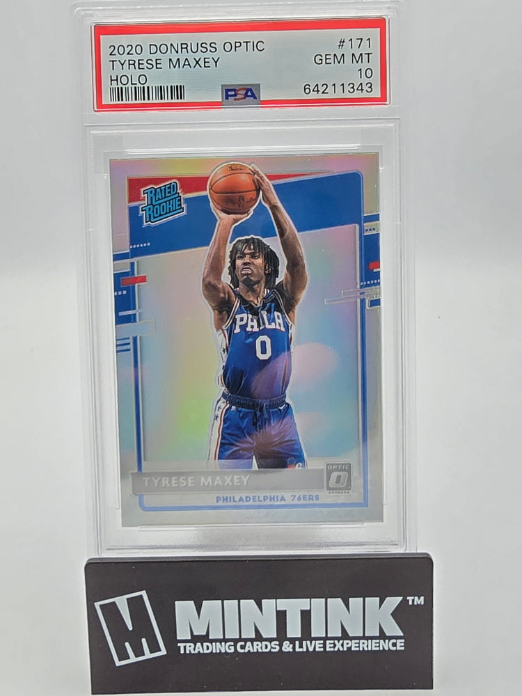 2020 Panini Donruss Optic Holo Tyrese Maxey Rated Rookie PSA 10 #171 