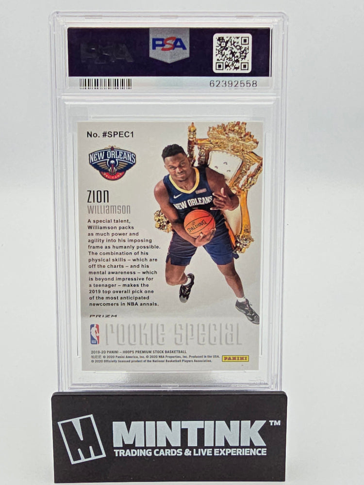 2019 Panini Hoops Premium Stock Rookie Special Flash Zion Williamson PSA 10 #1 