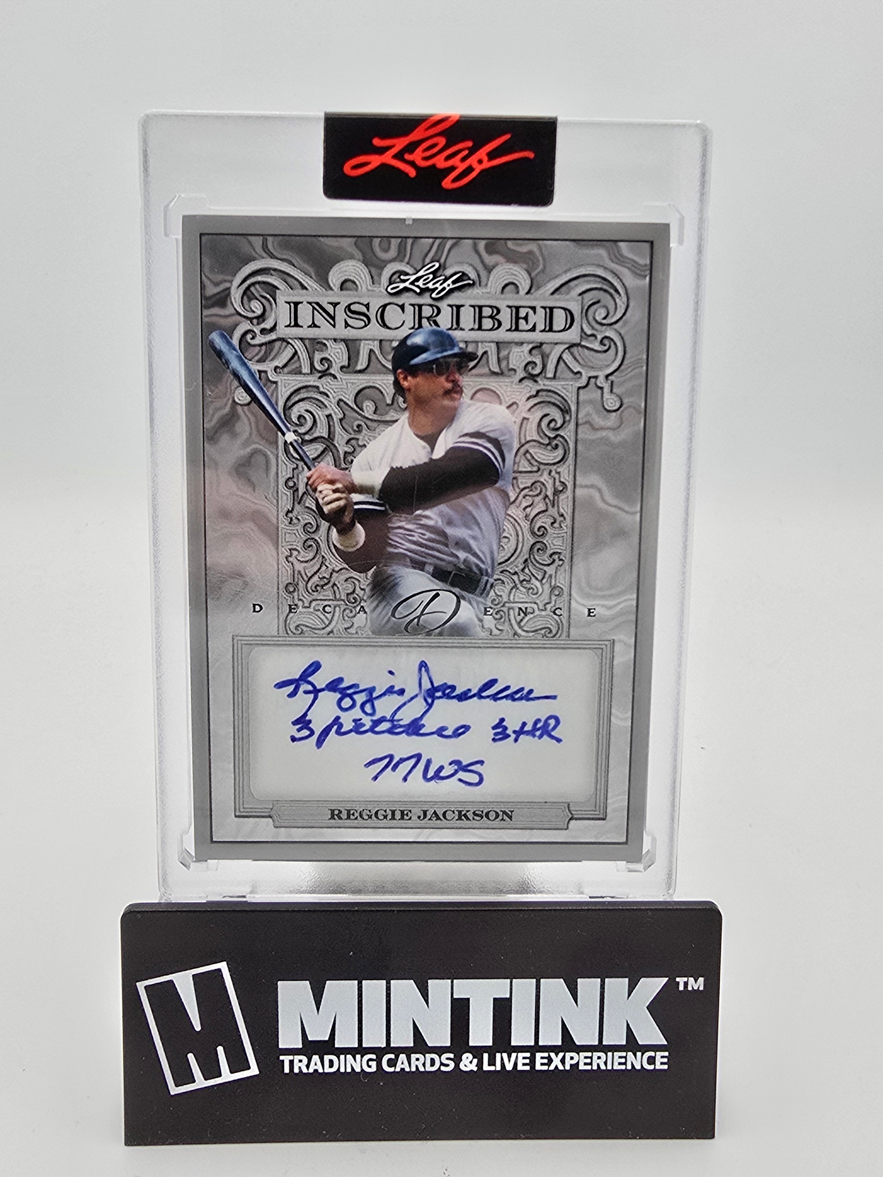 2024 Leaf Decadence Baseball Reggie Jackson Inscribed Silver Frame Auto Autograph 1/2 