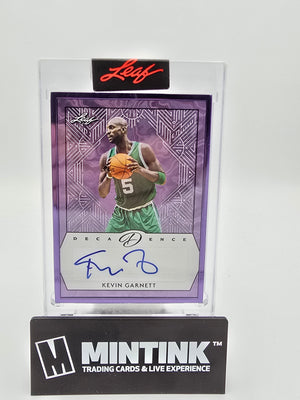 2024 Leaf Decadence Basketball Kevin Garnett Autograph Purple Frame /5 