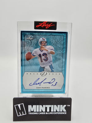 2024 Leaf Decadence Football Dan Marino Autograph Aqua Frame 10/10 