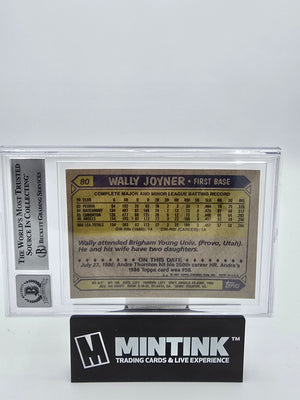 1987 Topps Baseball Wally Joyner RC Rookie Autograph BGS Authentic 