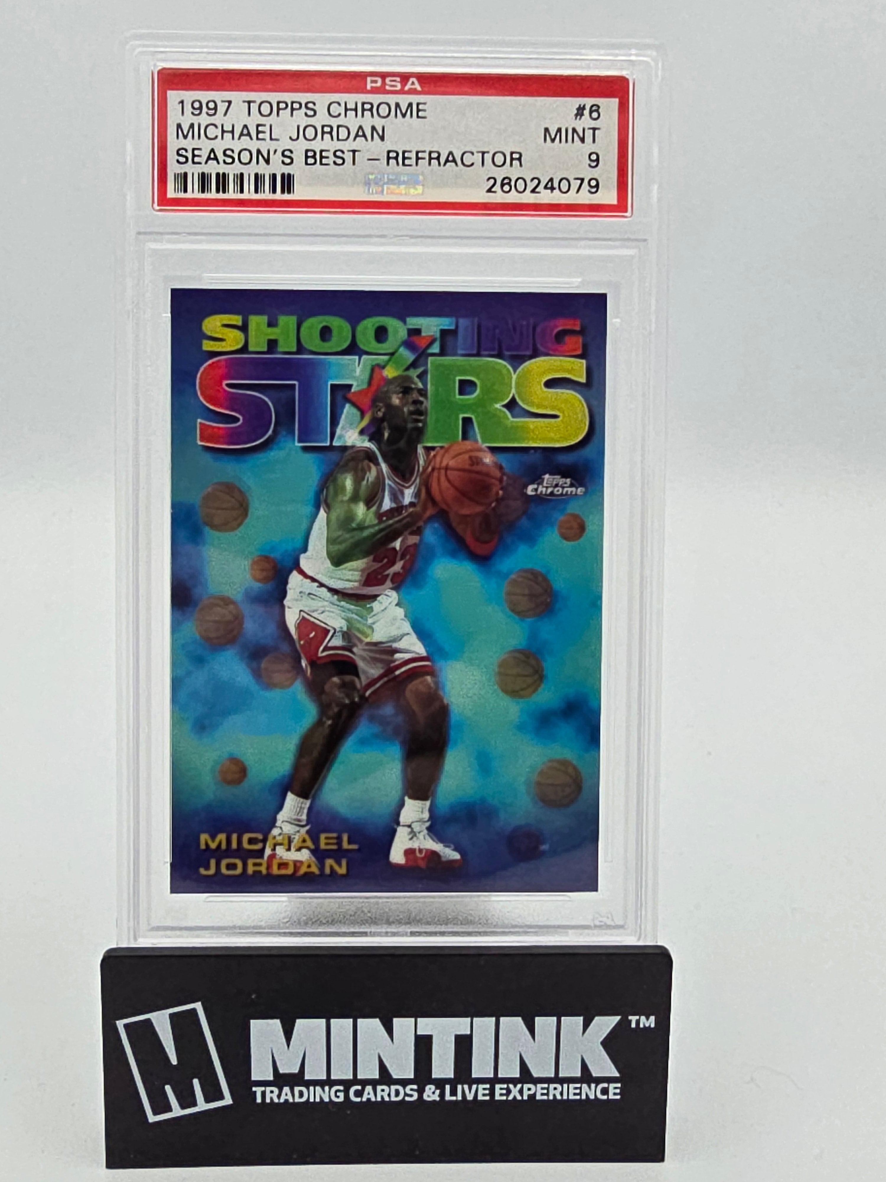 1997 Topps Chrome Basketball Season's Best Michael Jordan Refractor PSA 9 #6 