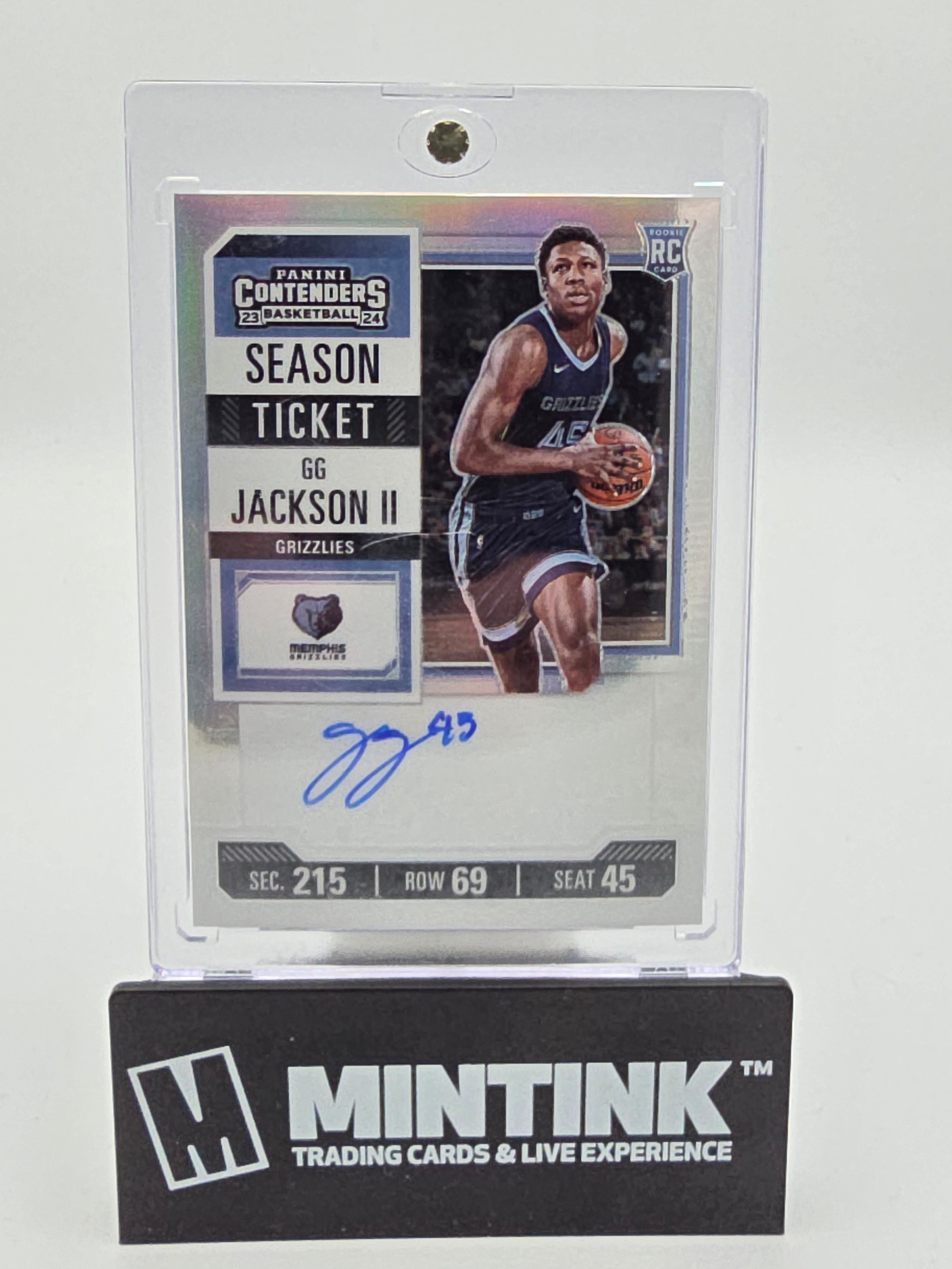 2023-24 Panini Contenders Basketball GG Jackson RC Rookie Season Ticket Auto -Silver 