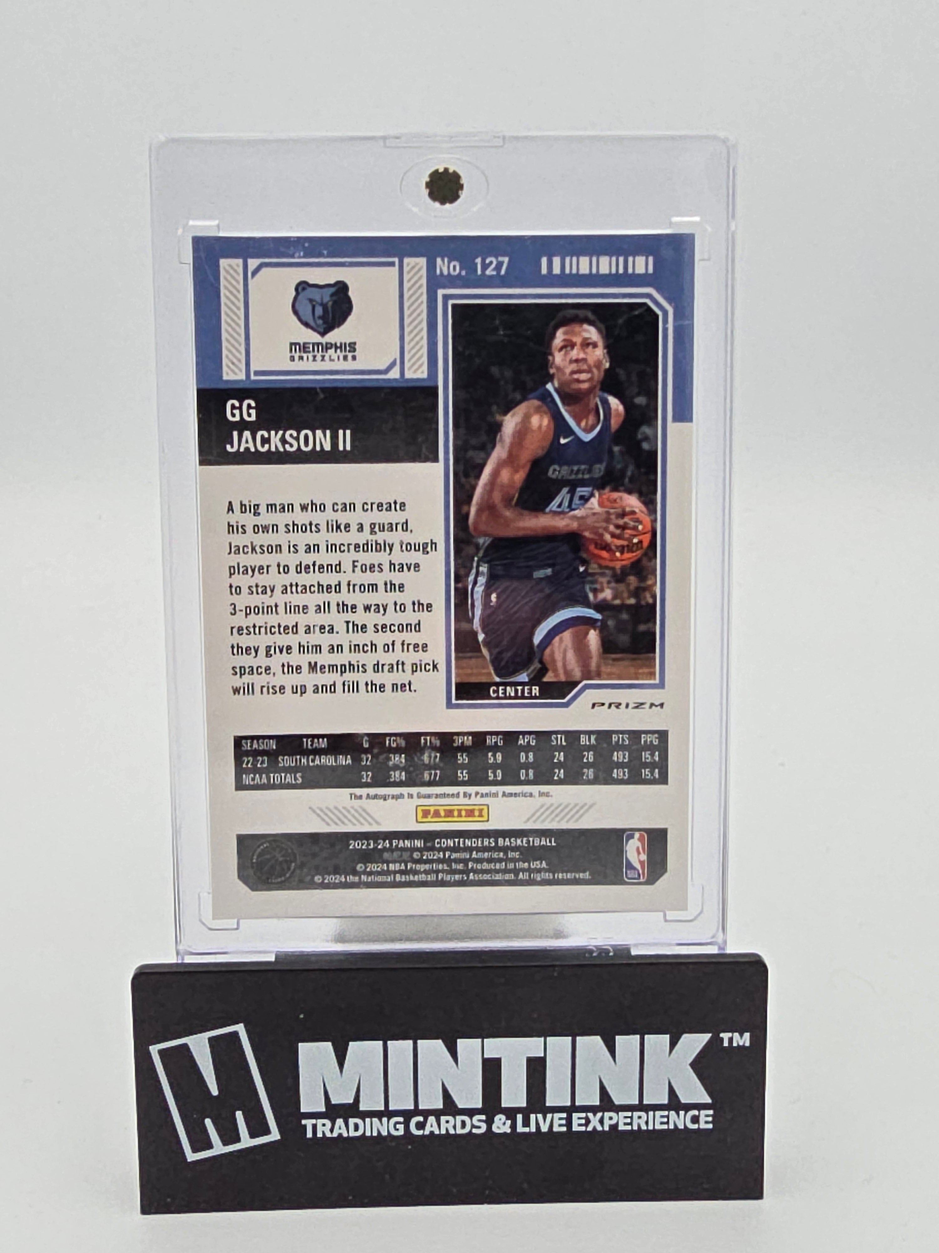 2023-24 Panini Contenders Basketball GG Jackson RC Rookie Season Ticket Auto -Silver 