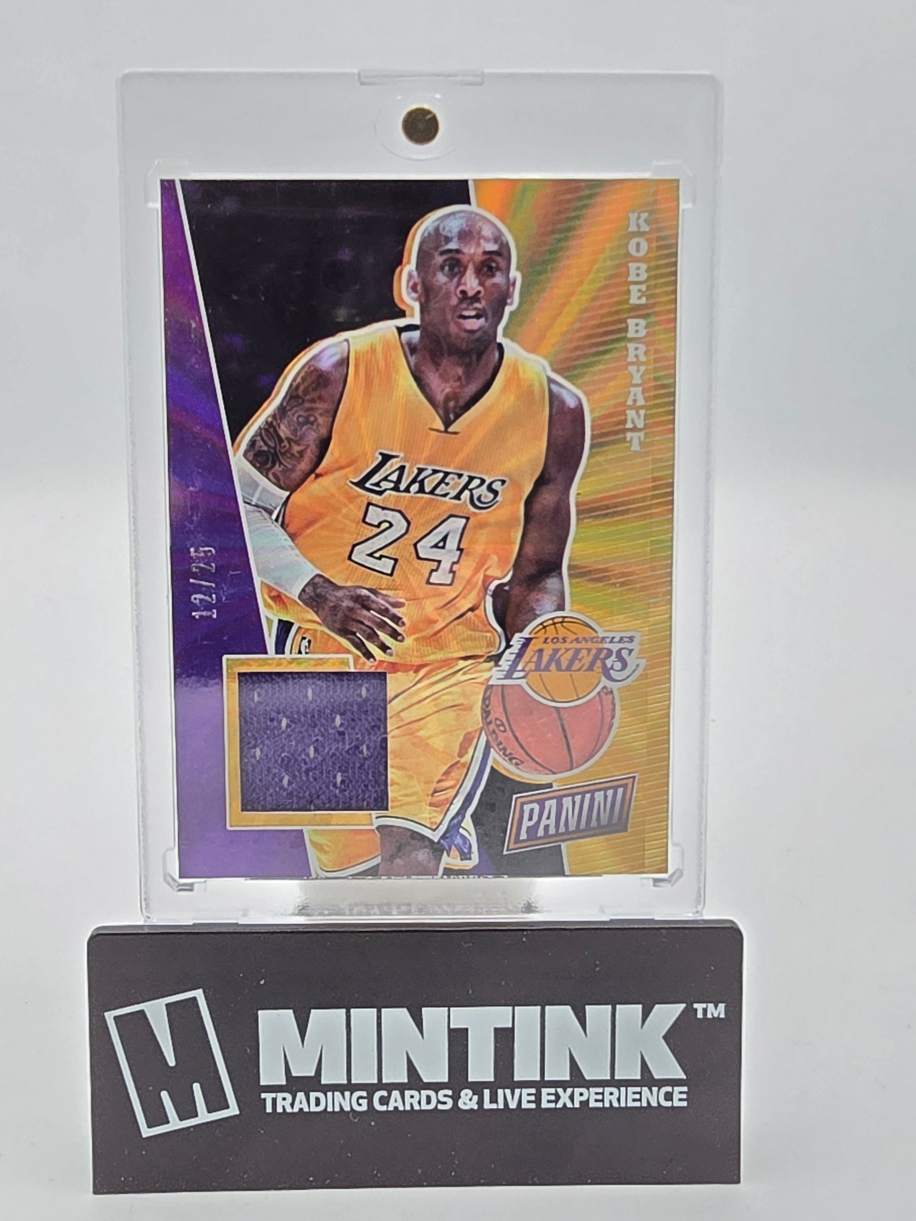 2017 Panini The National VIP Gold Kobe Bryant Gold & Purple Flash Jersey Patch /25 