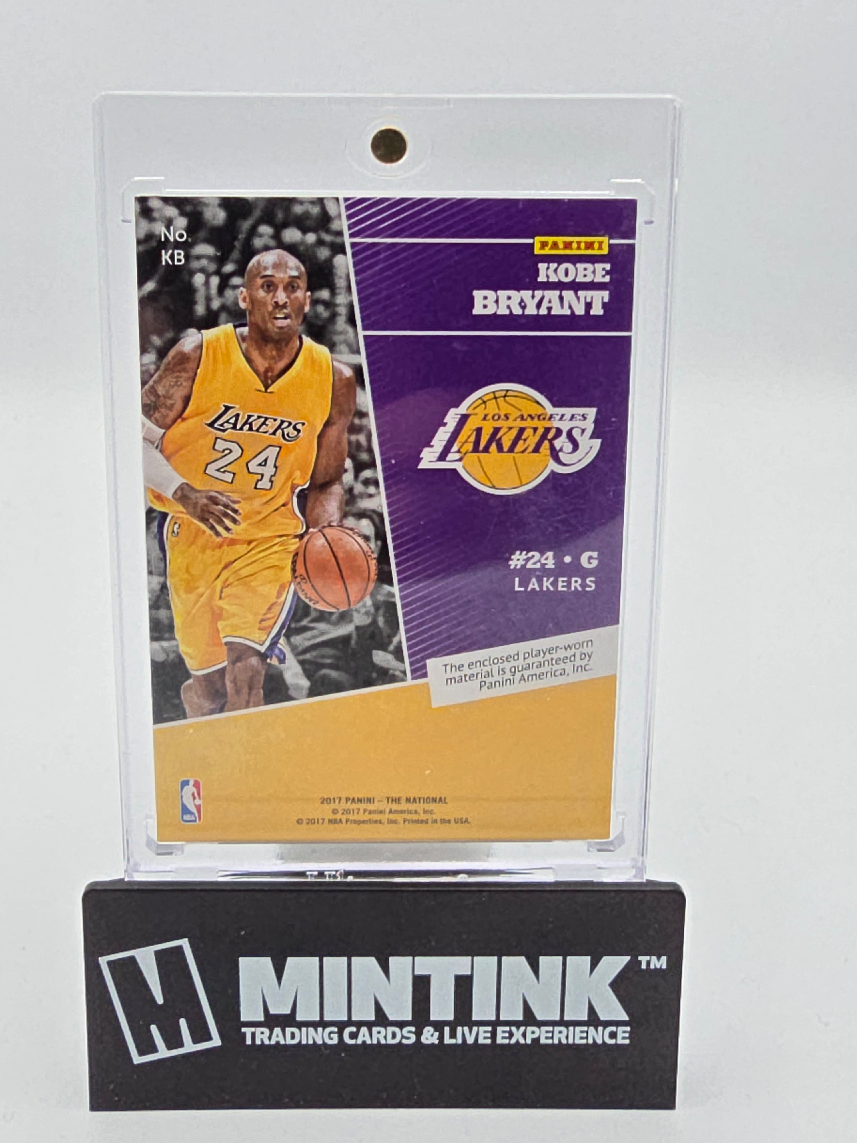 2017 Panini The National VIP Gold Kobe Bryant Gold & Purple Flash Jersey Patch /25 