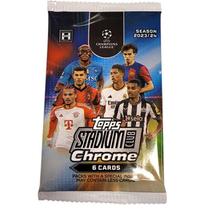 2023-24 Topps Stadium Club Chrome Uefa Club Competitions Collection Hobby Pack (Single Pack Sales) 1