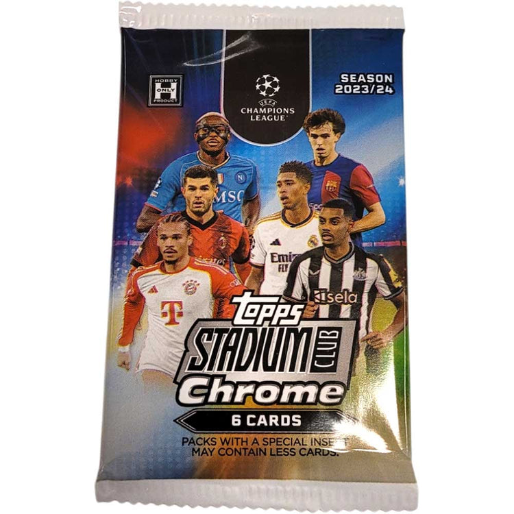 2023-24 Topps Stadium Club Chrome Uefa Club Competitions Collection Hobby Pack (Single Pack Sales) 1