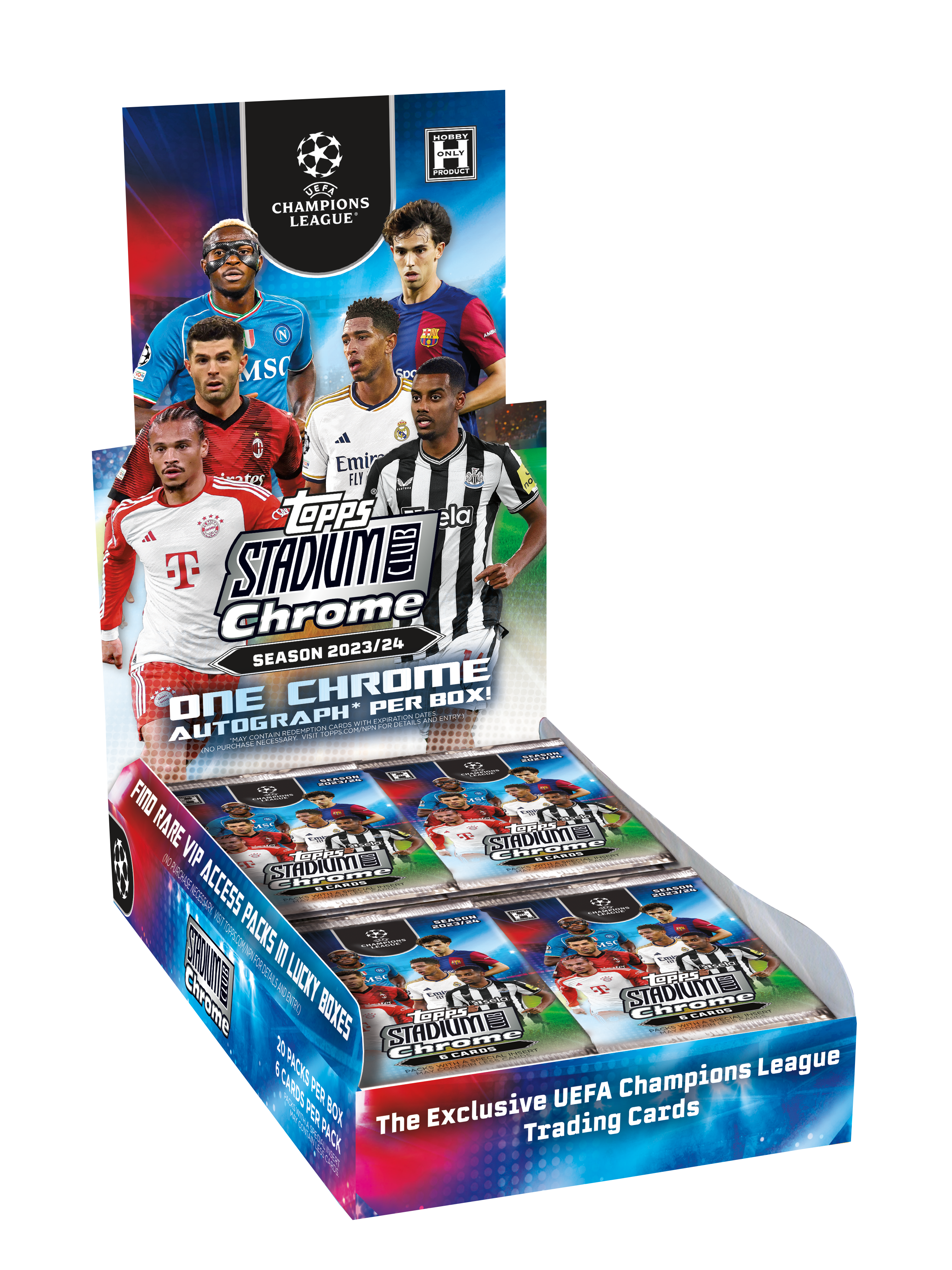 2023-24 Topps Stadium Club Chrome Uefa Club Competitions Collection Hobby Box 1