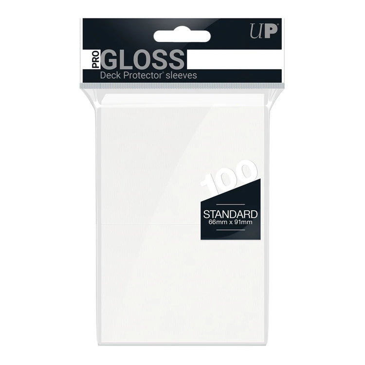 100Ct Pro-Gloss 100Ct White Standard Deck Protectors 1