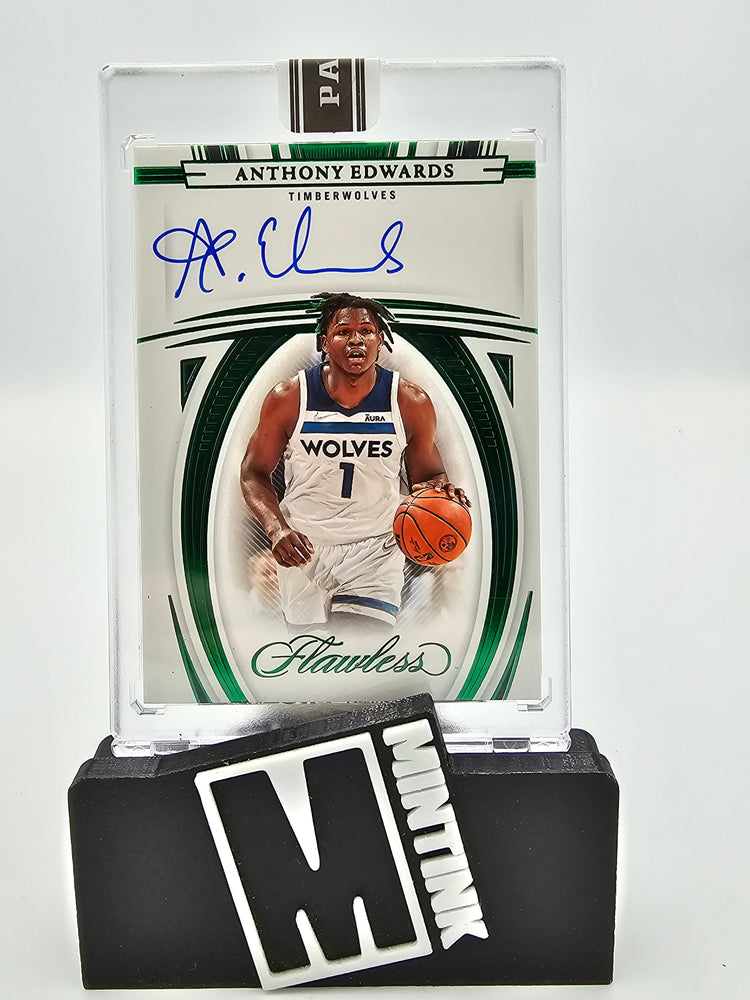 2021-22 Panini Flawless Anthony Edwards Emerald Black Box Auto 1/1 #FA-ANT 