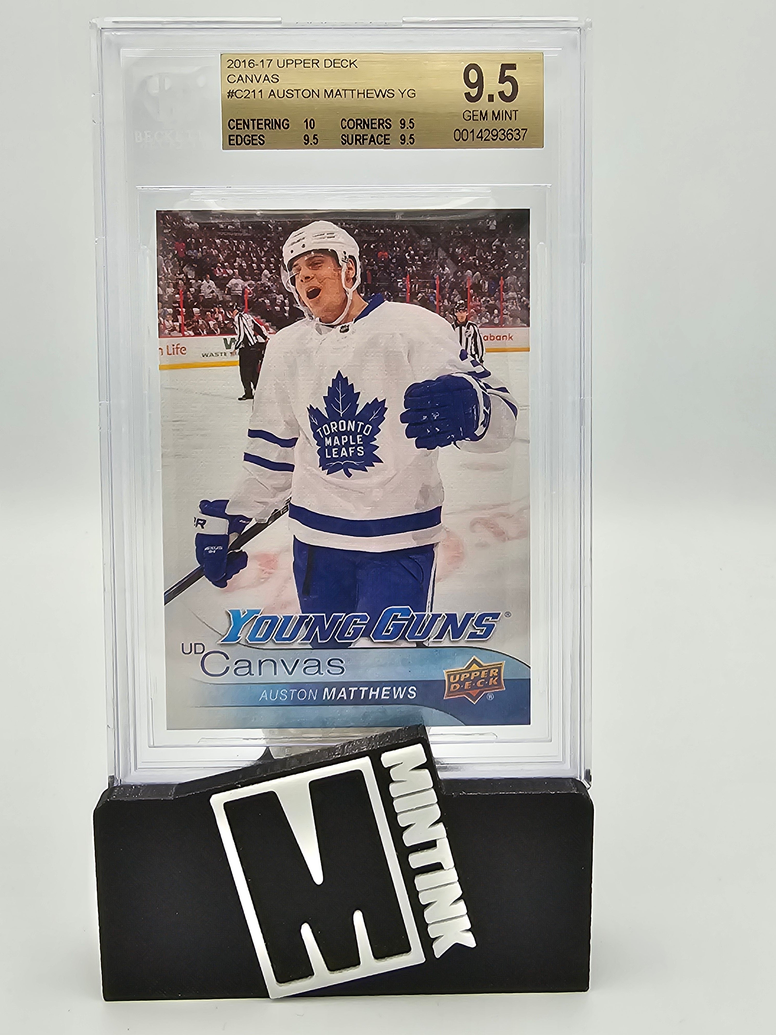 2016-17 Upper Deck BGS 9.5 Auston Matthews Young Guns UD Canvas #C211