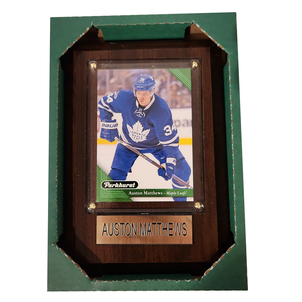 Auston Matthews NHL 4x6 Hockey Card With Plaque