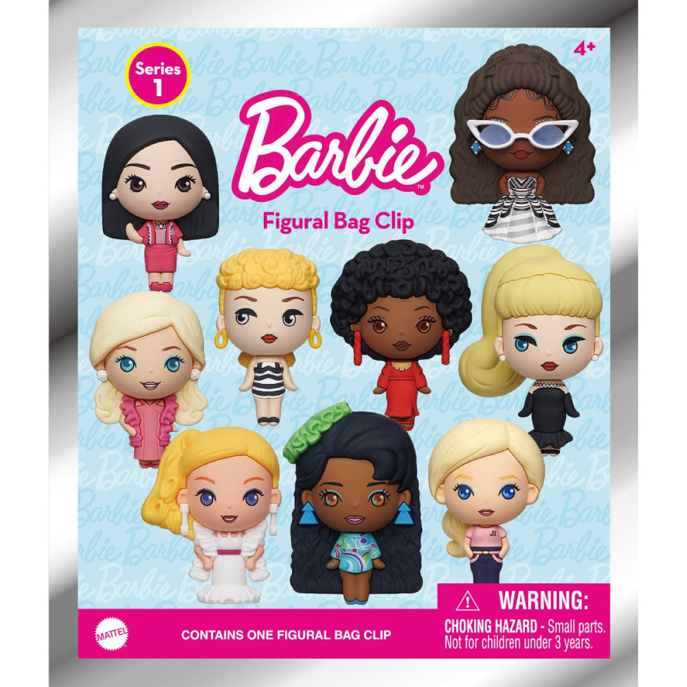 Barbie 3D Foam Bag Clips in Bling Bag 