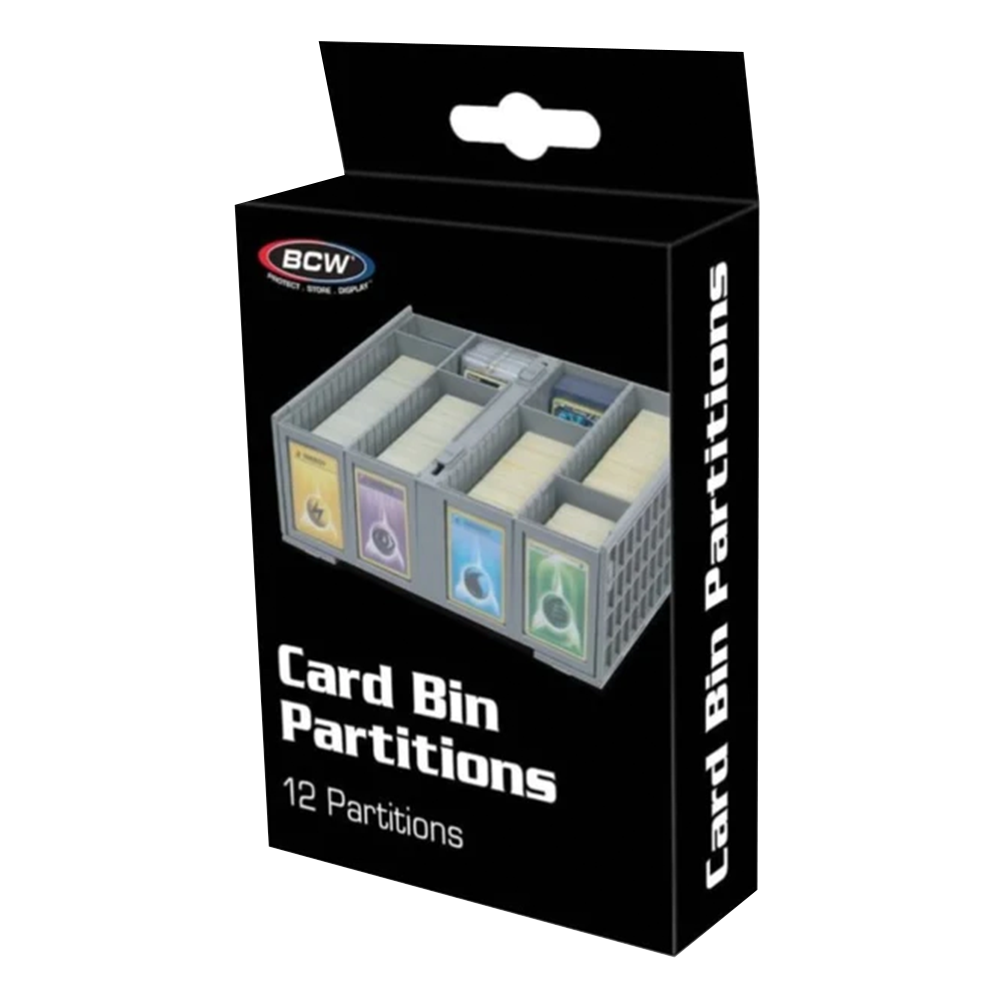 Bcw Collectible Gray Card Bin Partitions Graded 1