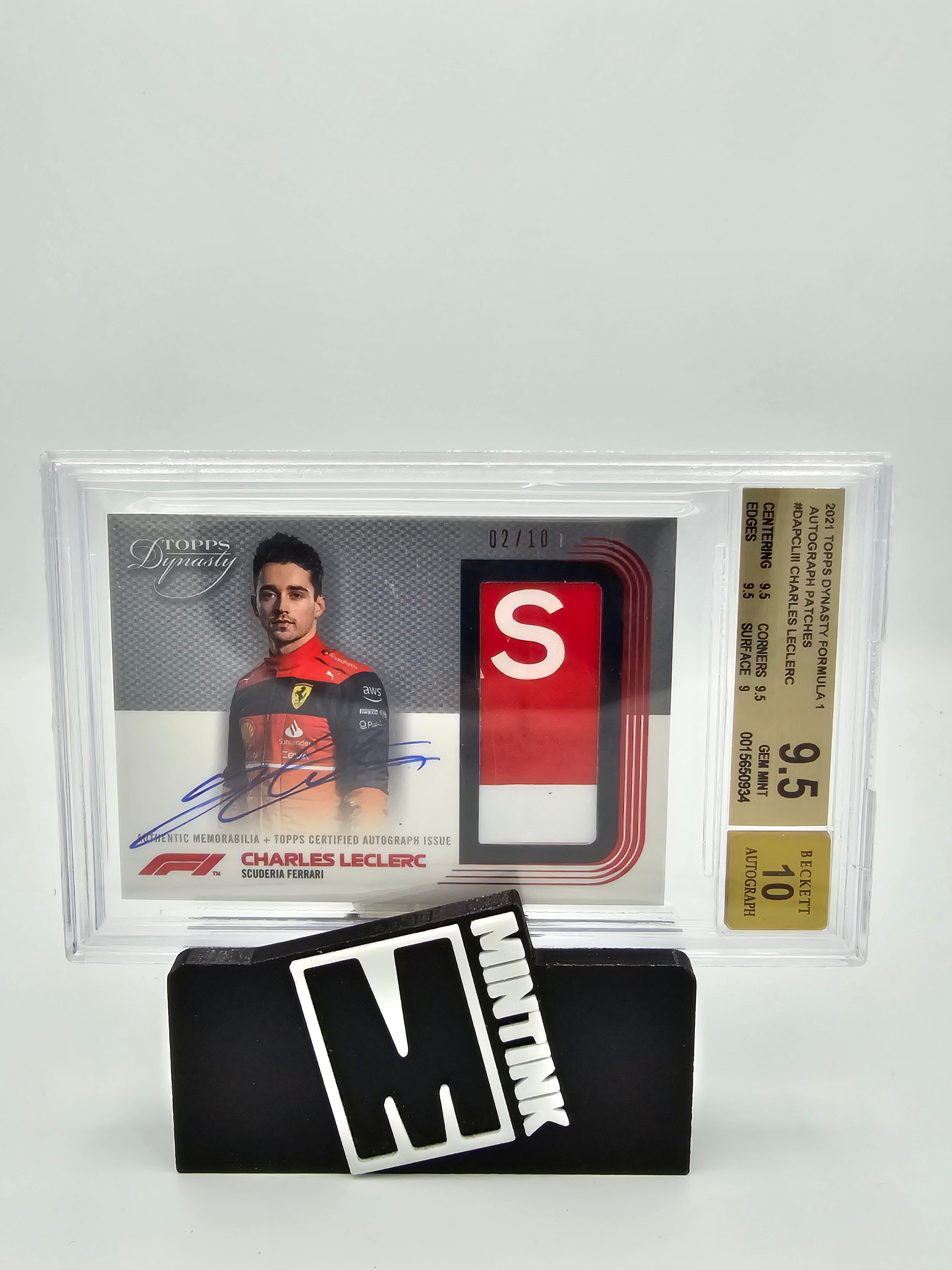 2021 Topps Dynasty Formula 1 BGS 9.5 Charles Leclerc Autograph Patches 02/10 