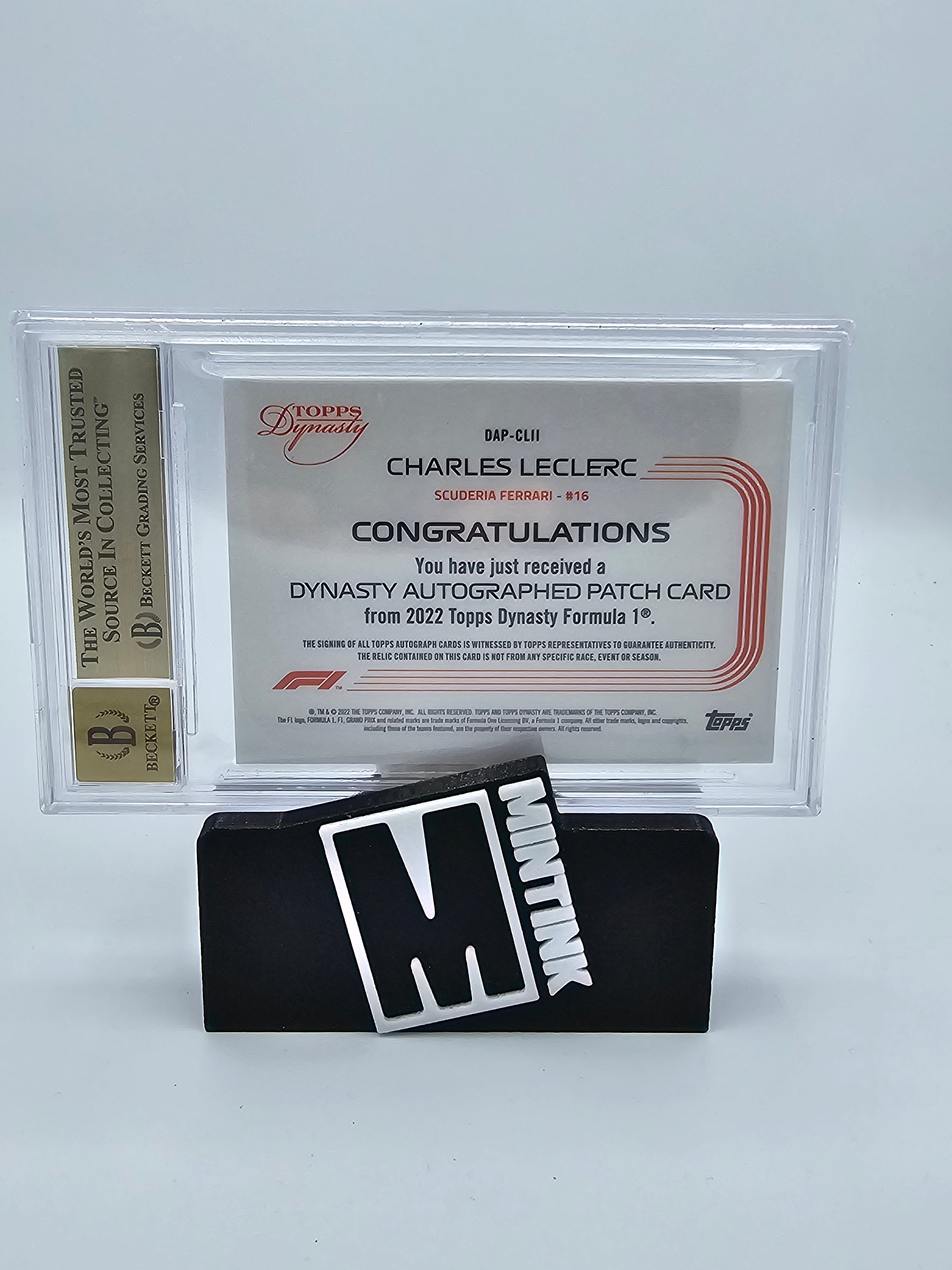 2021 Topps Dynasty Formula 1 BGS 9.5 Charles Leclerc Autograph Patches 02/10 