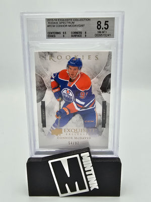 2015-16 UD Exquisite Col. BGS 8 Connor McDavid Rookie Spectrum 54/97 R-CM 