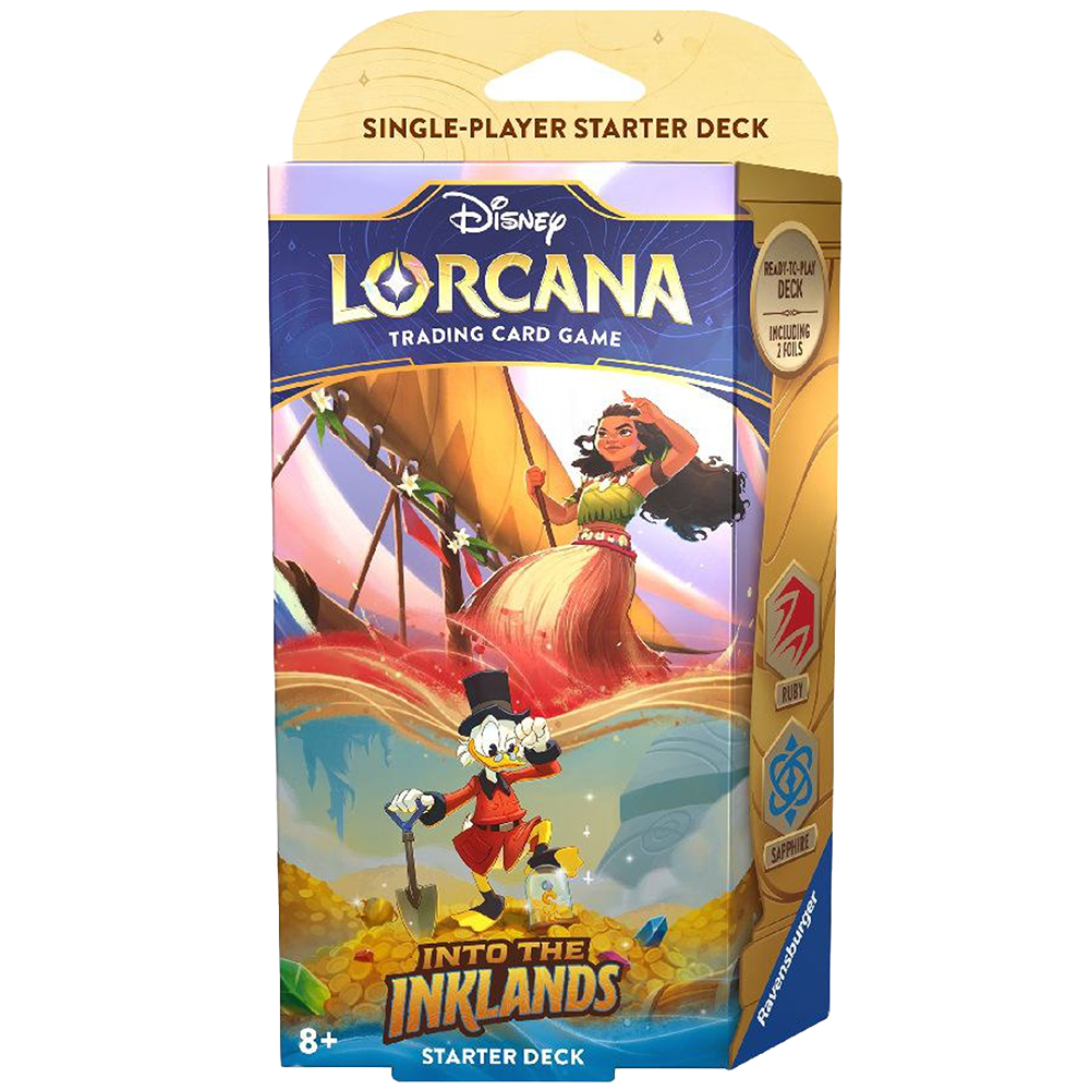 Disney Lorcana Into The Inklands Ruby & Sapphire Starter Deck 1