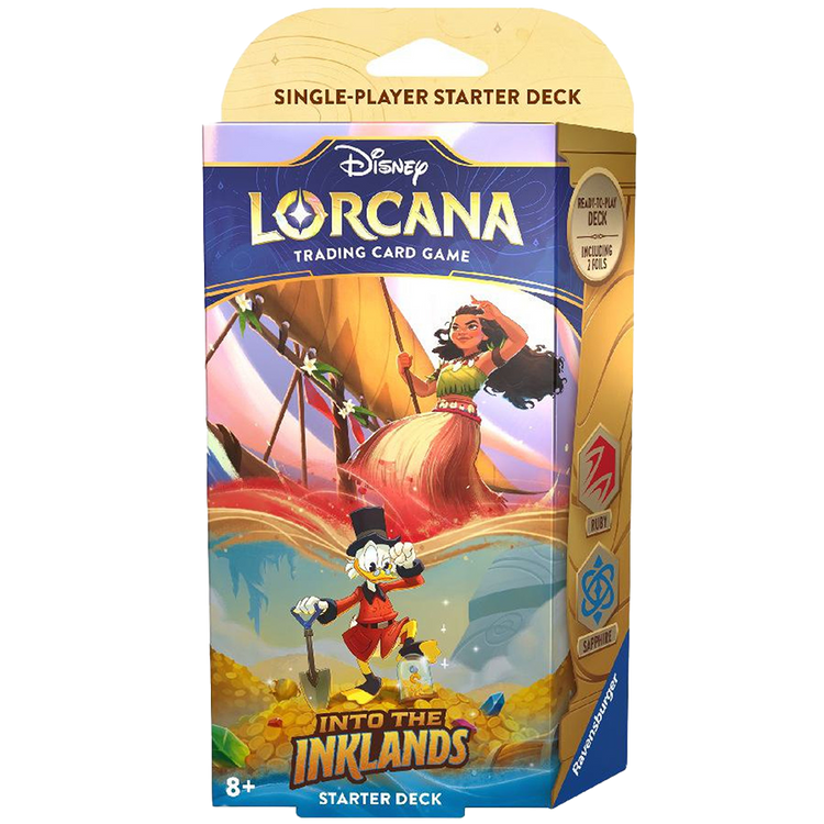 Disney Lorcana Into The Inklands Ruby & Sapphire Starter Deck 1