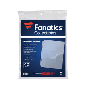 Fanatics 9 Pocket Sheets Binder Pages 