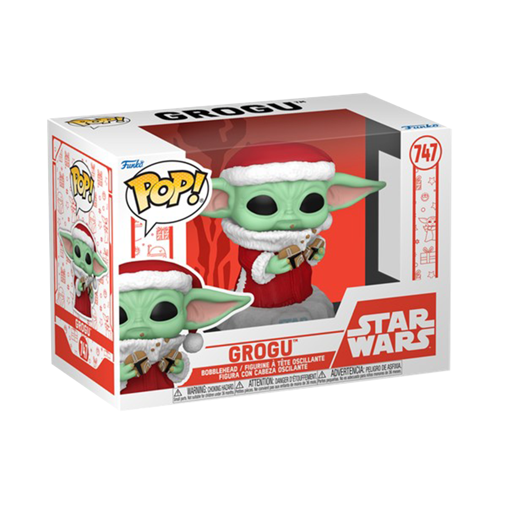 Funko POP! Mandalorian Grogu With Holiday Cookie 