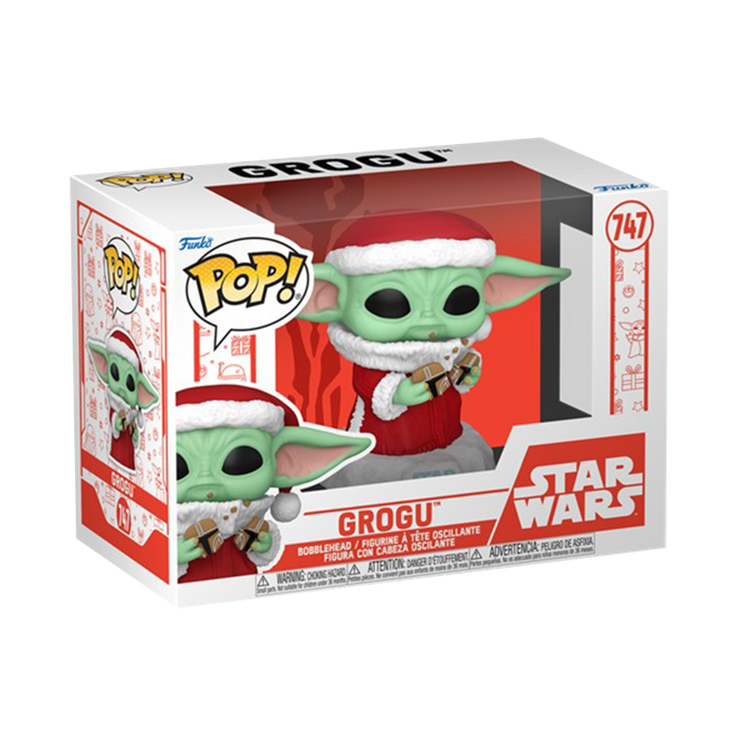 Funko POP! Mandalorian Grogu With Holiday Cookie 