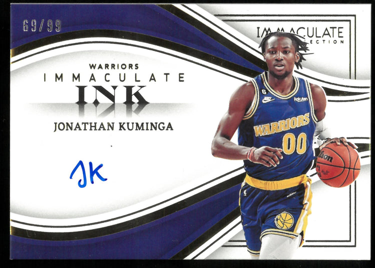 2022-23 Panini Immaculate Basketball Jonathan Kuminga Immaculate Ink 69/99 