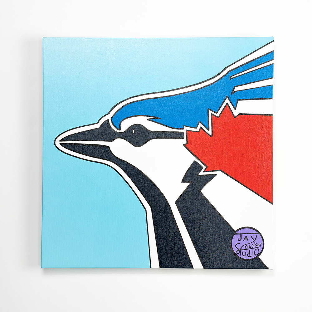 Jay Geeker Sport Logo Art Collection - 24" X 24" - Toronto Blue Jays (Blue) 1