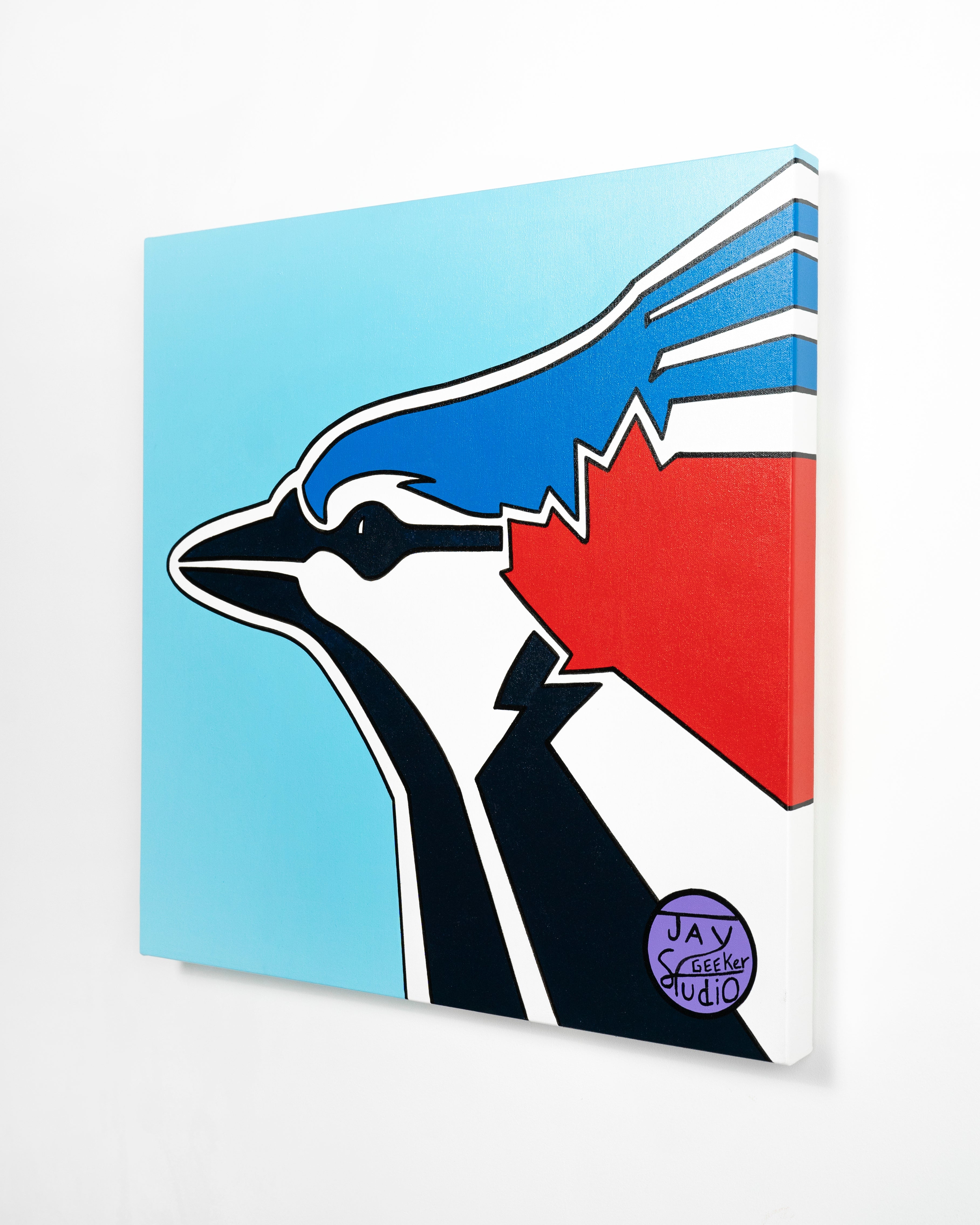 Jay Geeker Sport Logo Art Collection 24 X 24 Toronto Blue Jays Blue 2