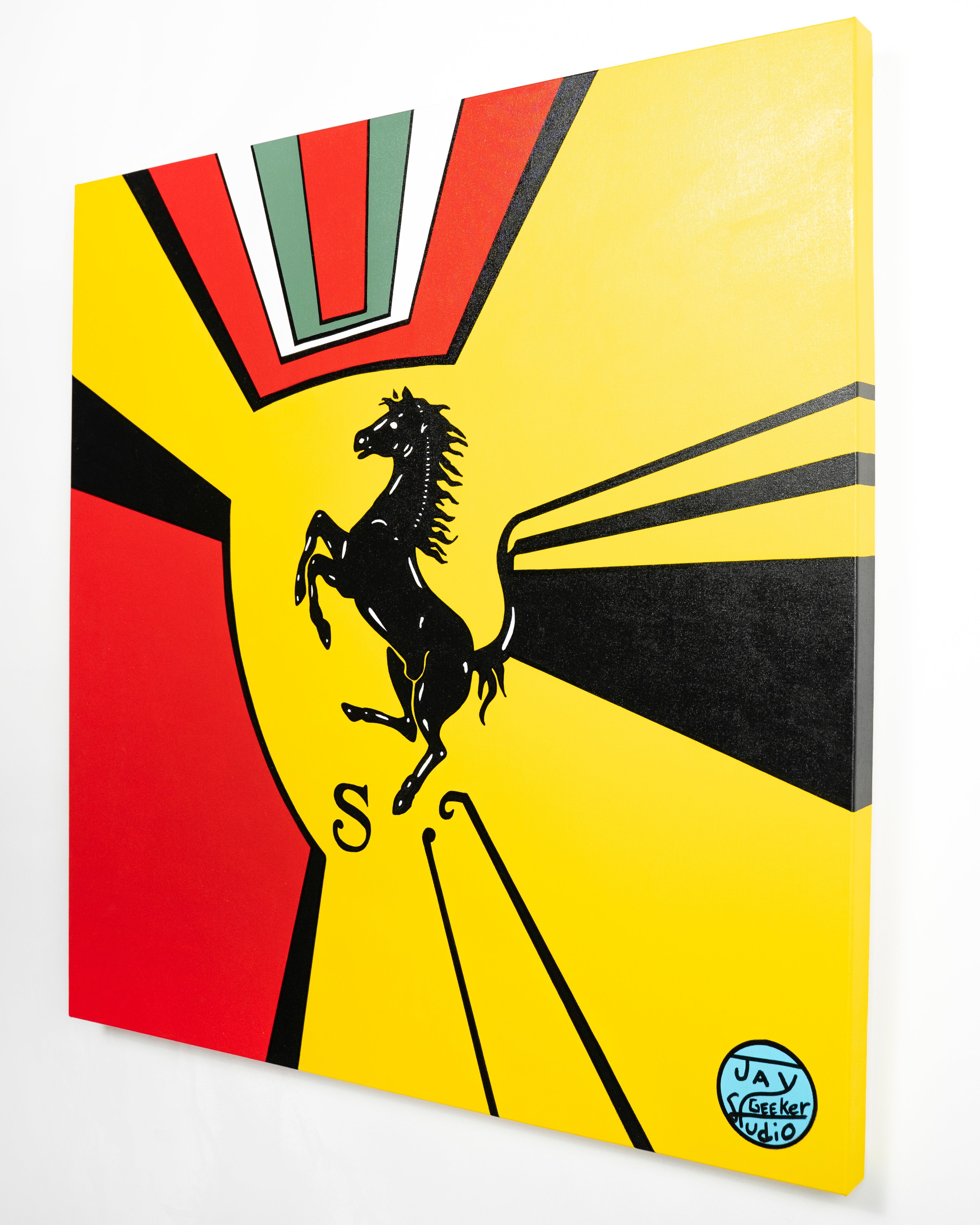 Jay Geeker Sport Logo Art Collection 36 X 36 Ferrari Variation 1 2