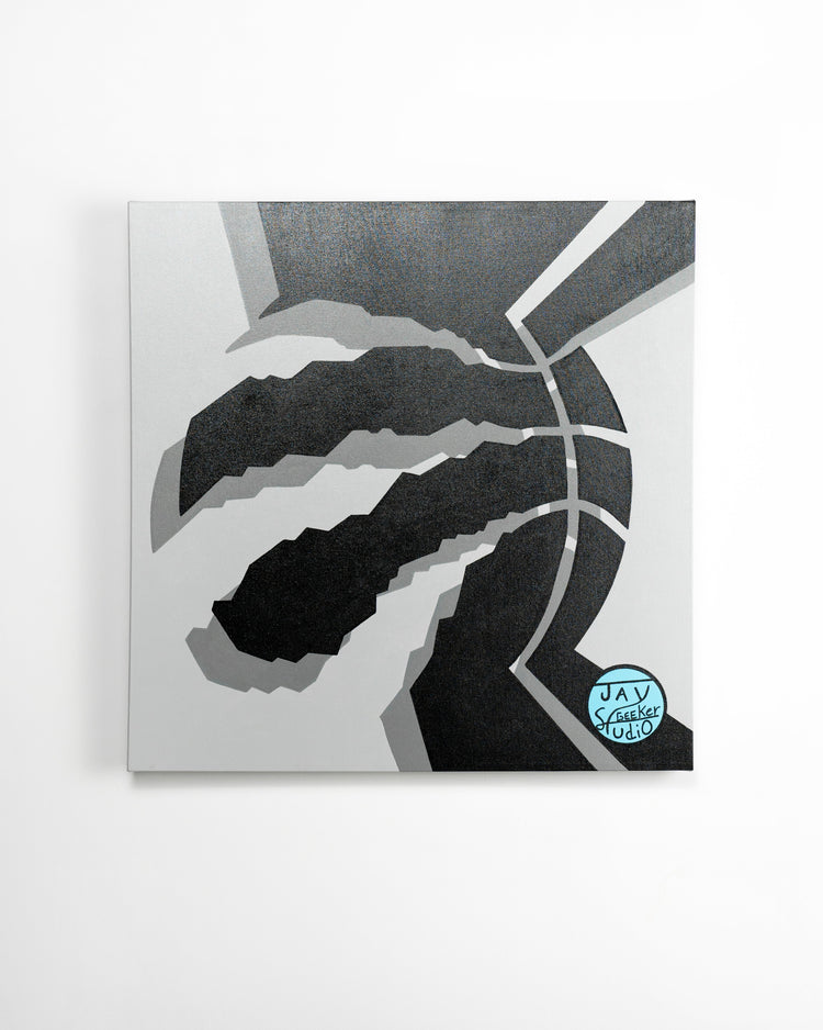 Jay Geeker Sport Logo Collection - 24" X 24" - Toronto Raptors (Gray) 1