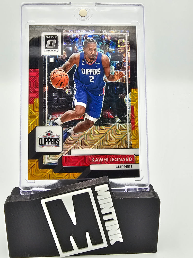 2022-23 Panini Donruss Optic Kawhi Leonard Black/Red/Yellow Mojo 5/8 #118 