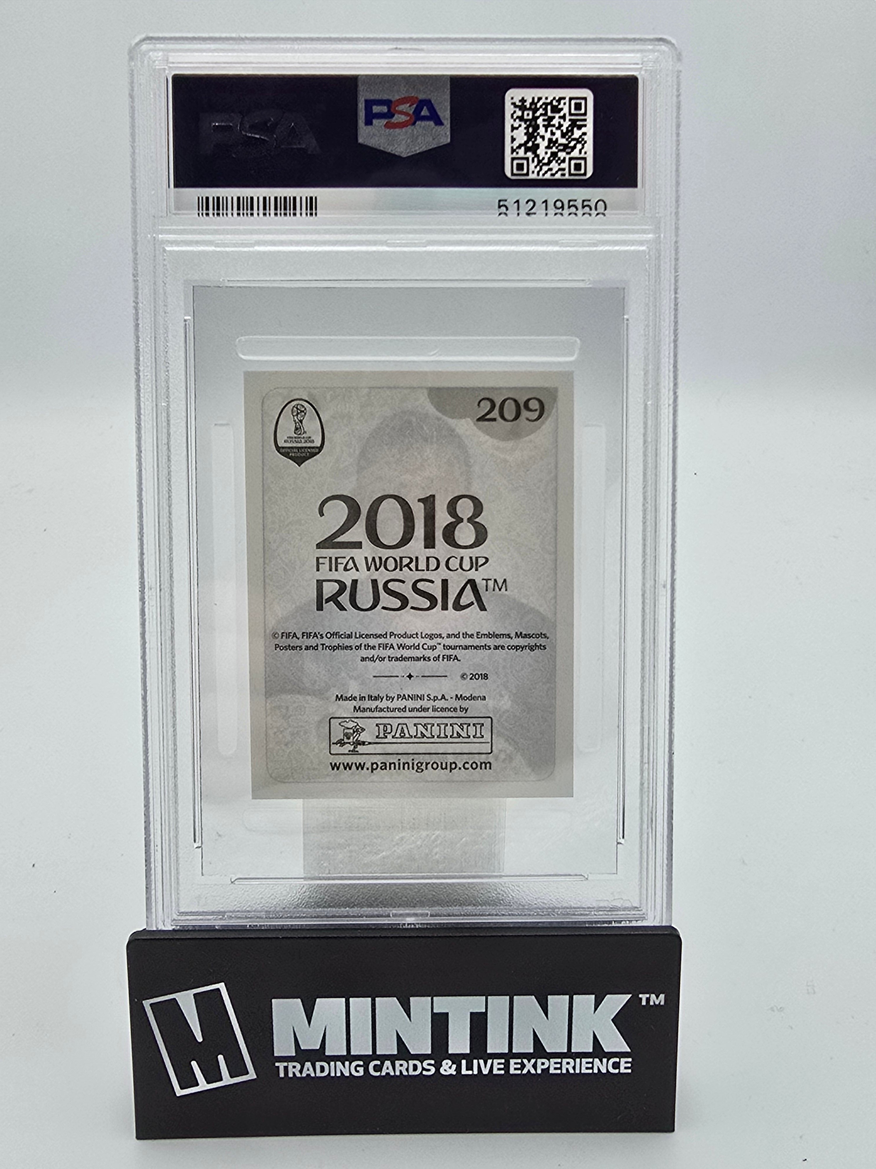 2018 Panini World Cup Stickers Kylian Mbappe Black Back PSA 10 #209 