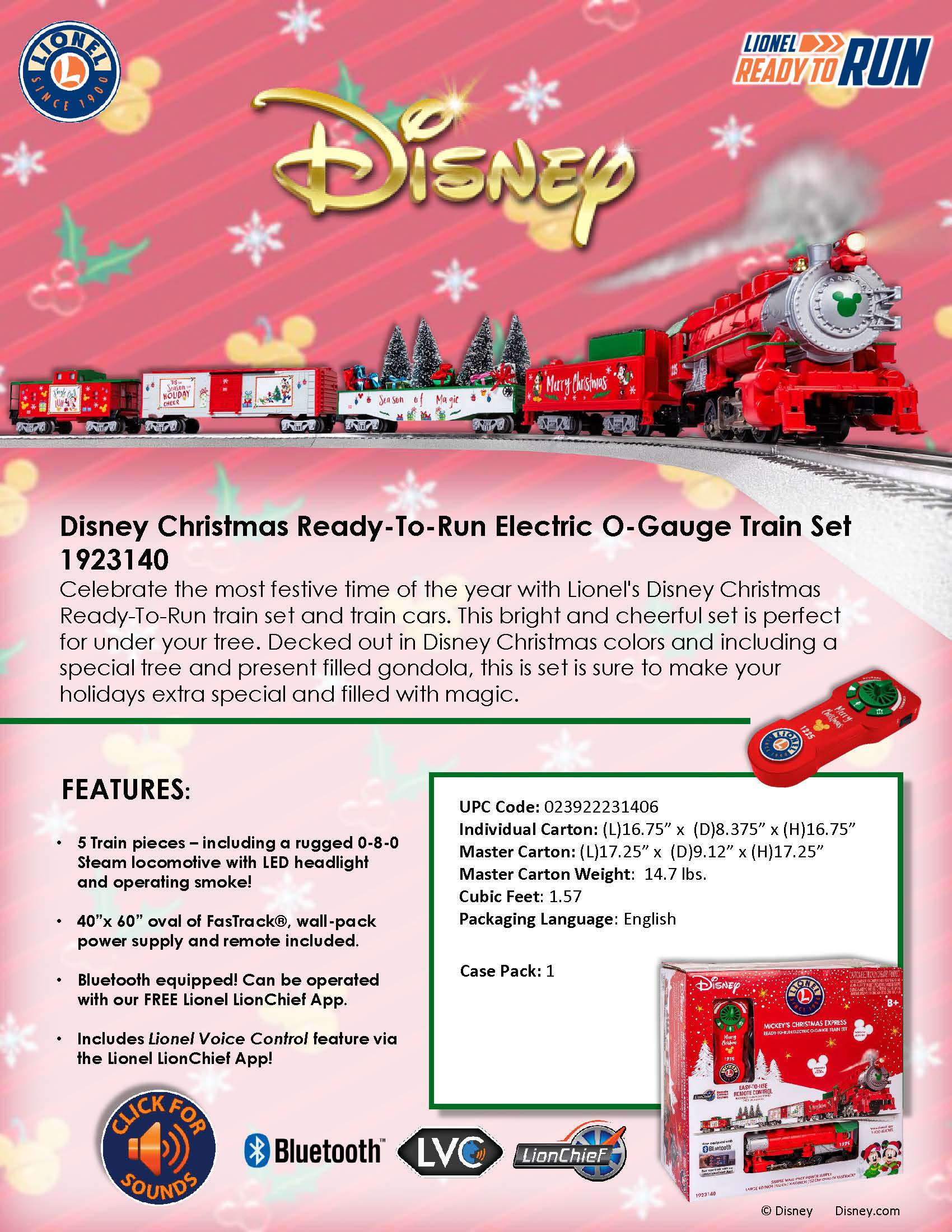 Mickey Disney Xmas Express Ready To Run O Gauge 2