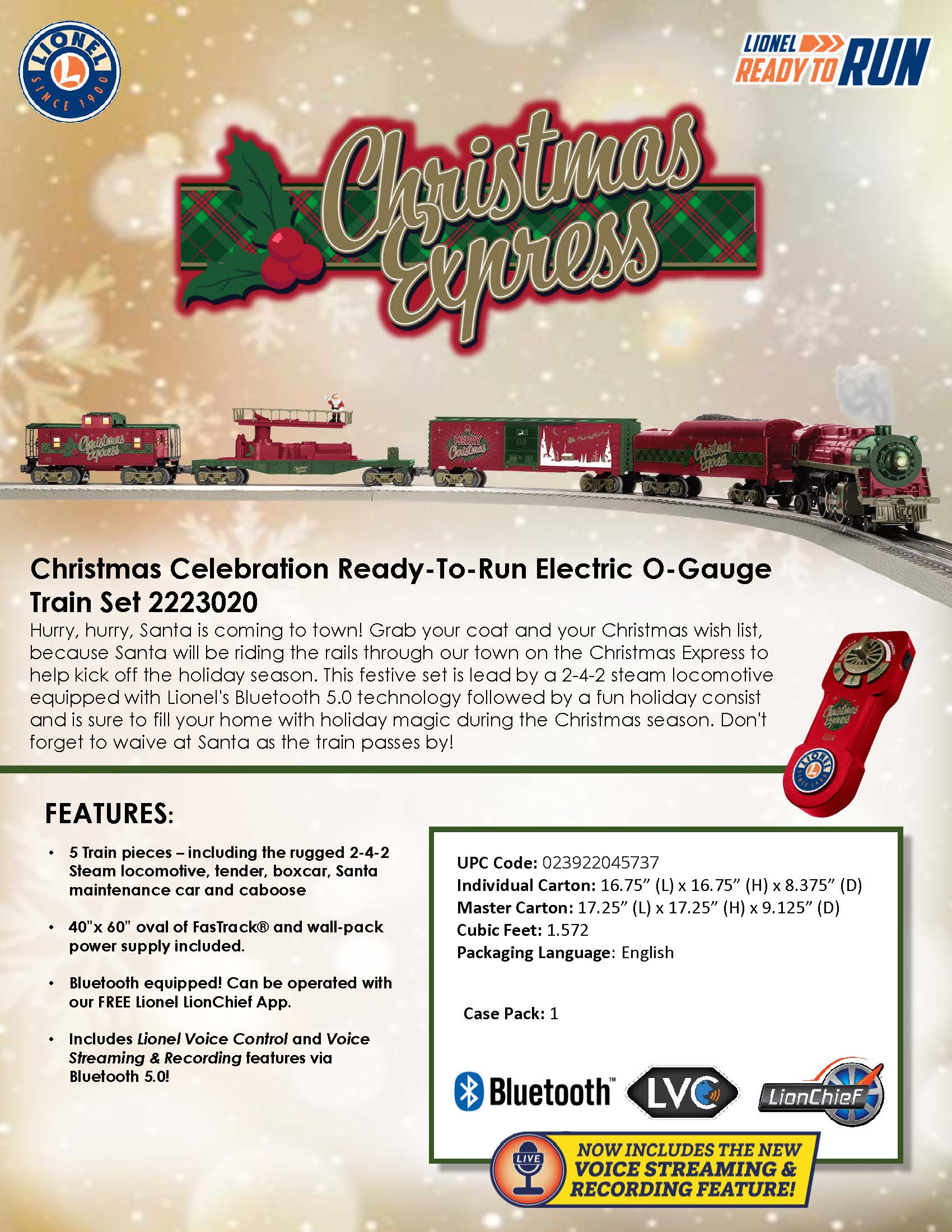 Christmas Celebration Express R2R O Gauge Trainset 2