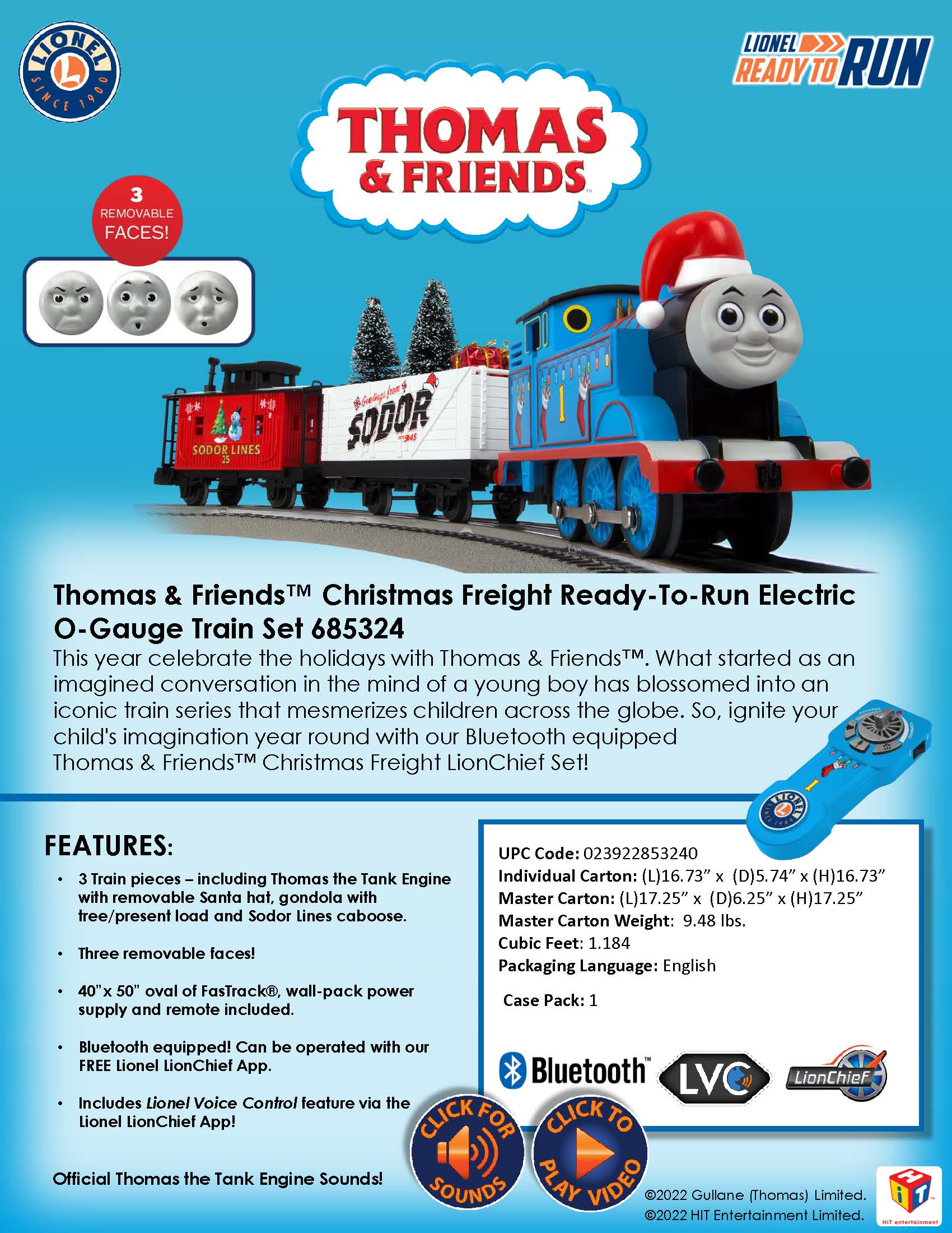 Thomas & Friends Xmas Ready To Run O-Gauge Trainset 