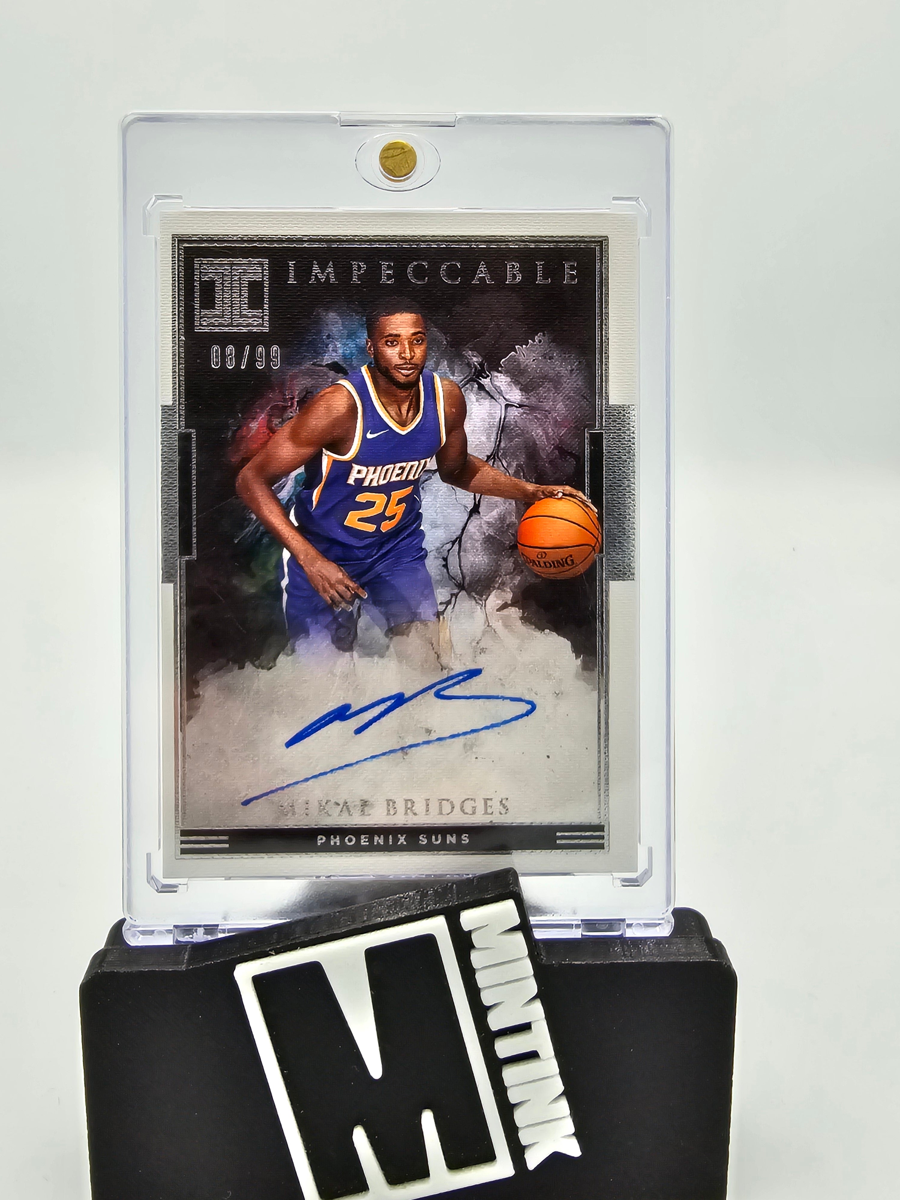 2018-19 Panini Impeccable Basketball Mikal Bridges Auto 08/99 #IR-MKB 