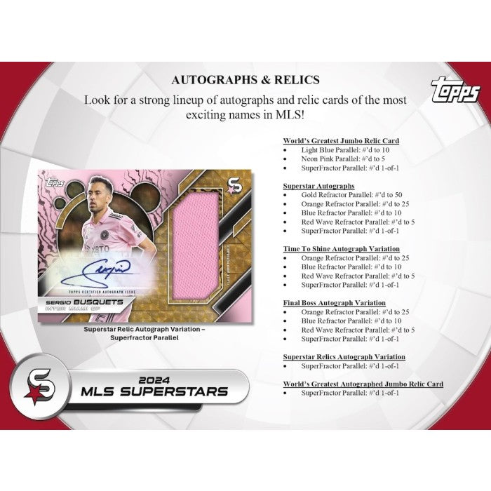 2024 Topps MLS Superstars Soccer Hobby Box