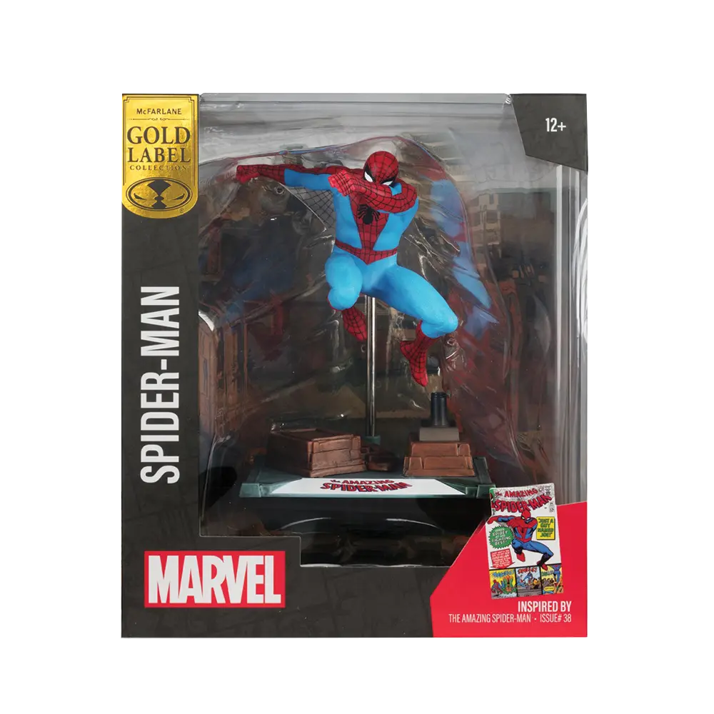 Marvel Spider-Man Collectible with Scene Gold Label 