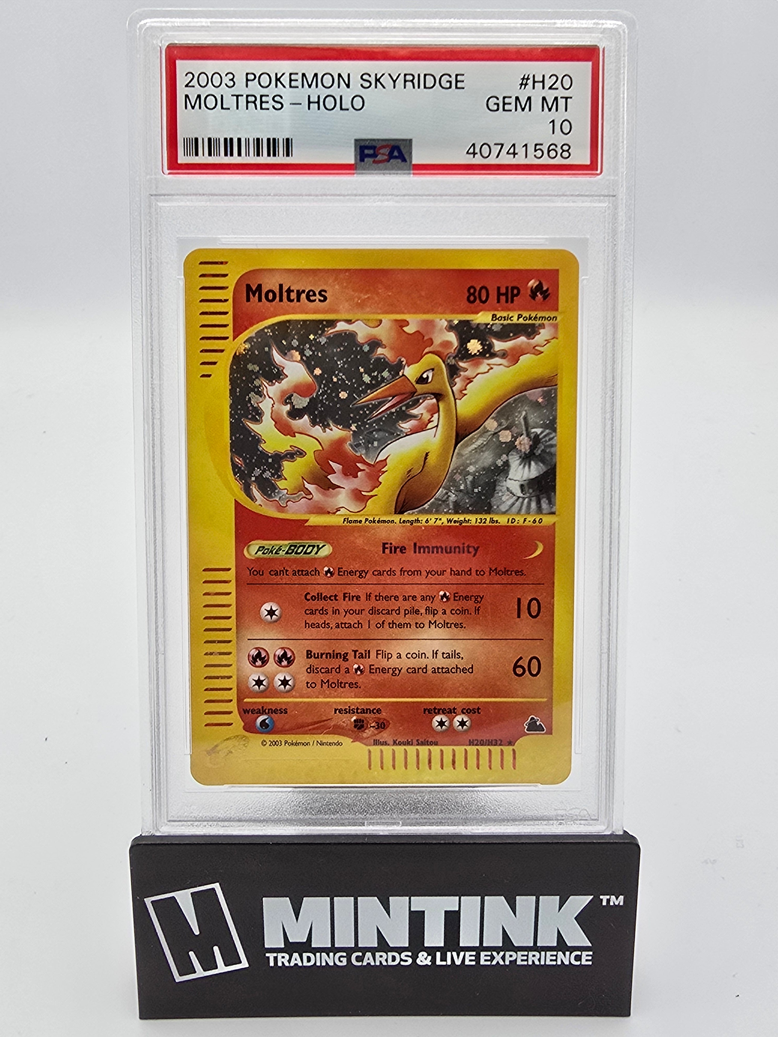 2003 Pokémon SkyRidge Moltres Holo PSA 10 #H20