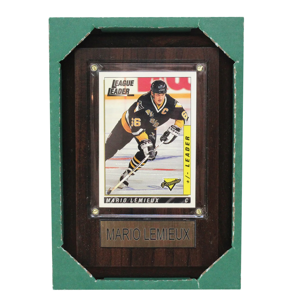 NHL Plaque With Card 4x6 Penguins Mario Lemieux
